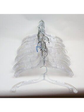 Lot Of 45 Nahanco Clear Plastic Swivel Clothes Hanger from Store Liquidation